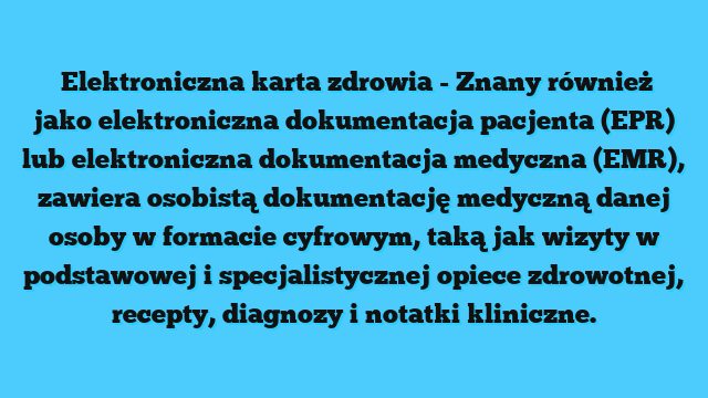 Electronic health record (EHR) 14 Electronic health record (EHR)