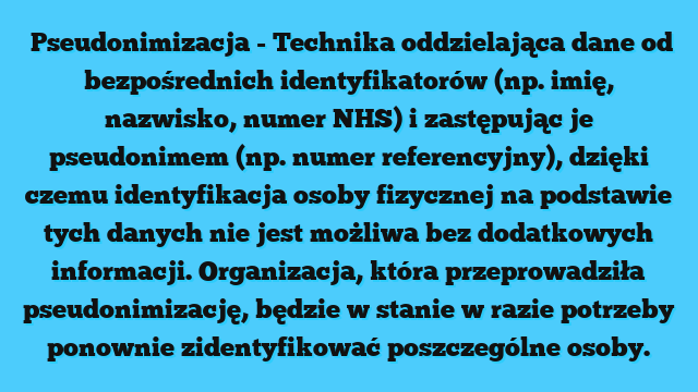 Pseudonymisation 2 Pseudonymisation